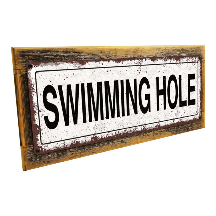 Homebody Accents Framed Swimming Hole Sign Wayfair